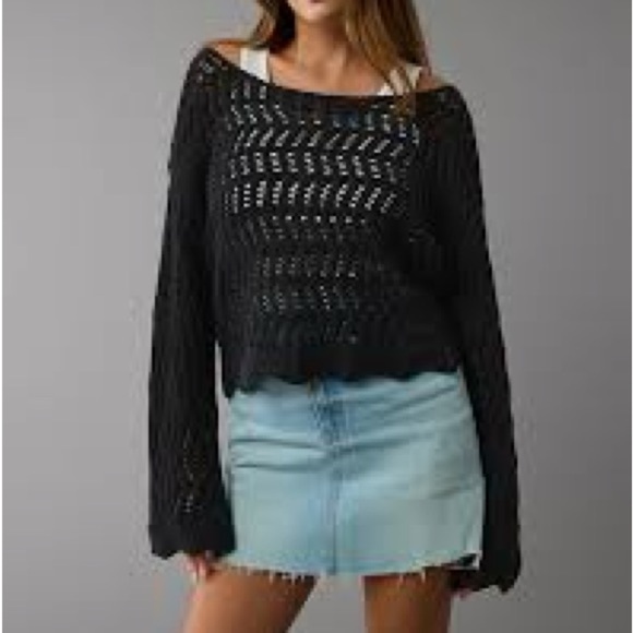 American Eagle Outfitters Gray Knit Sweater - Picture 6 of 6
